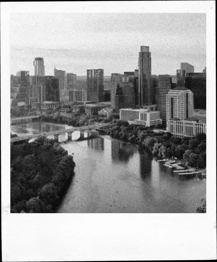 Sage & Paddle vintage cityscape view